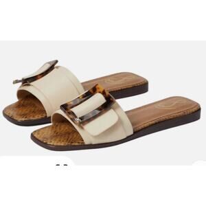 Sam Edelman Inez Sand Leather Slides Sandals NIB Retail $120